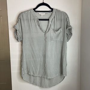 beach lunch lounge White Striped Top